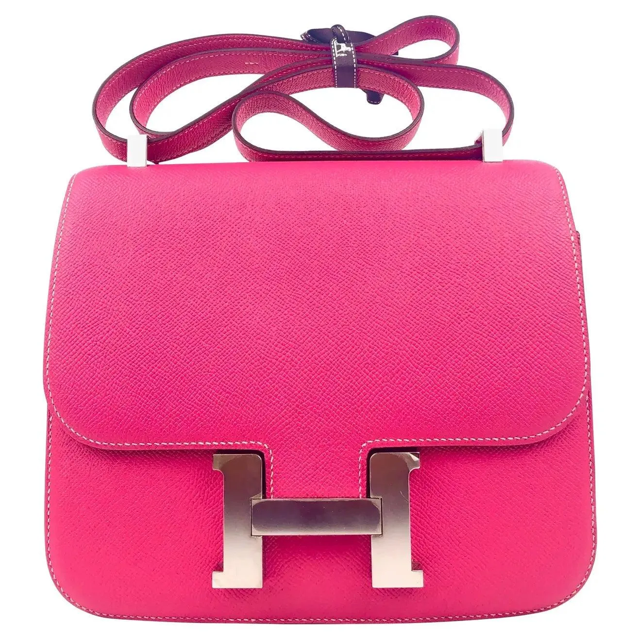 HERMES Constance 24 Rose Tyrien Pink Epsom Leather Bag