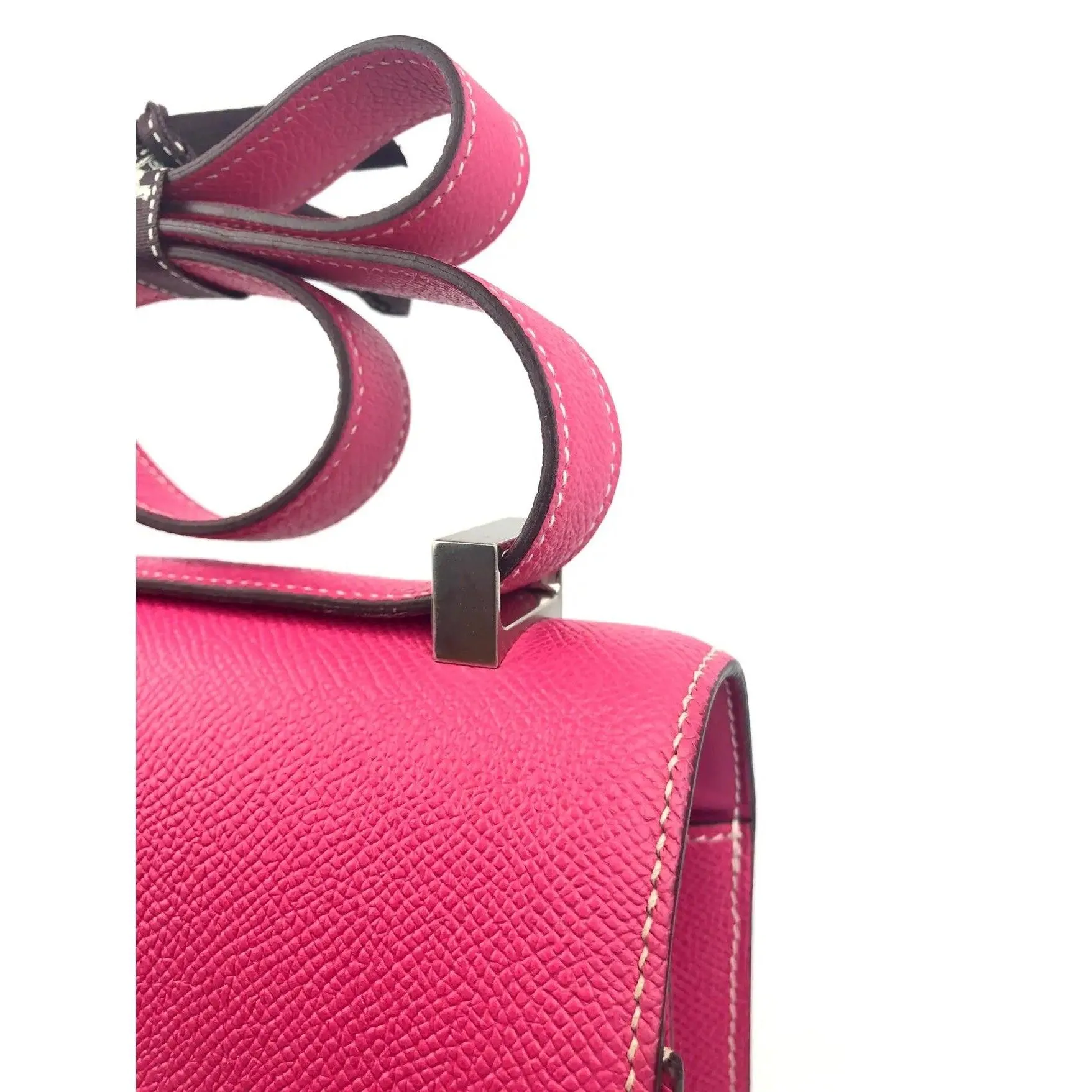 HERMES Constance 24 Rose Tyrien Pink Epsom Leather Bag