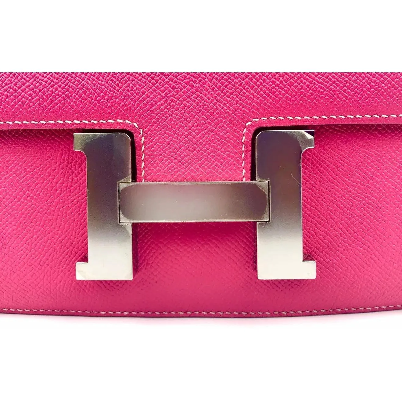 HERMES Constance 24 Rose Tyrien Pink Epsom Leather Bag