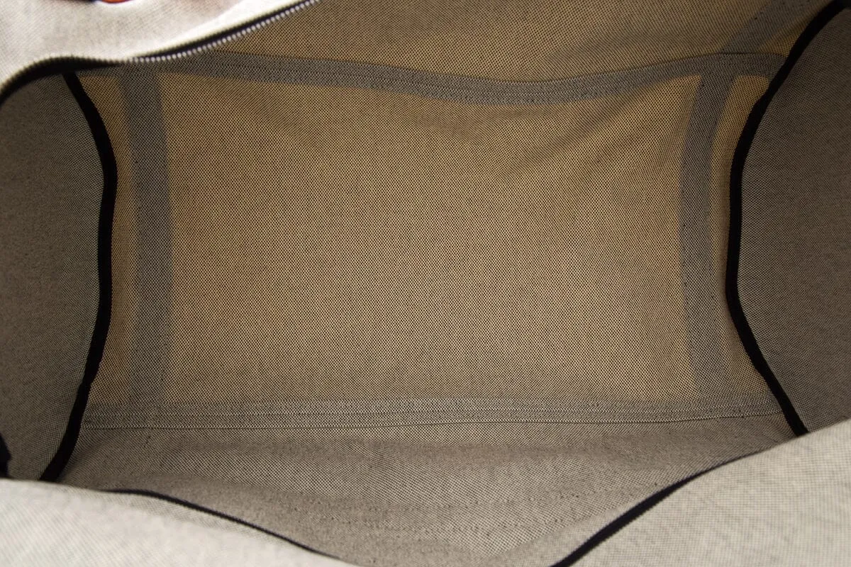 Hermès Grey & Multi Canvas Weekender Luggage