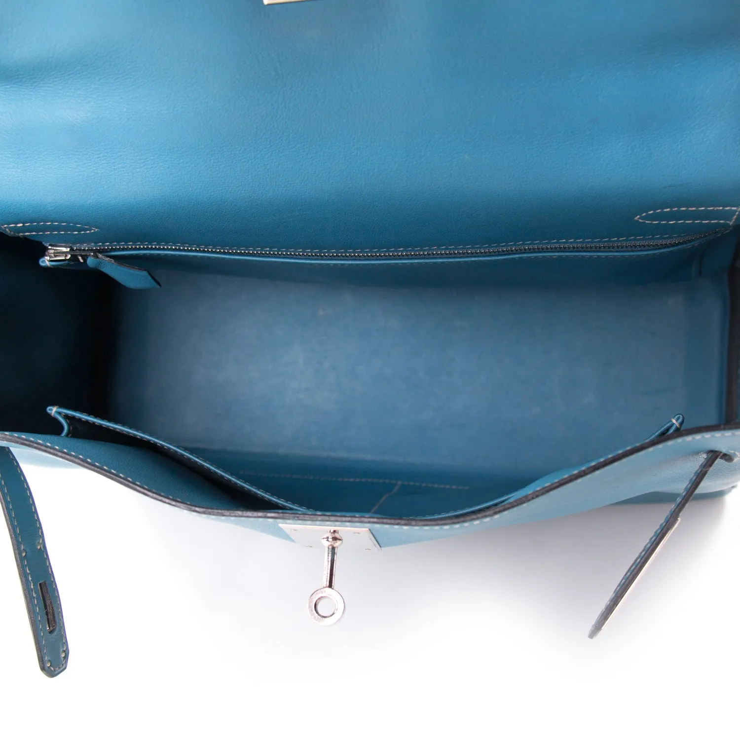Hermès Kelly 32 Retourne Bleu Jean Swift