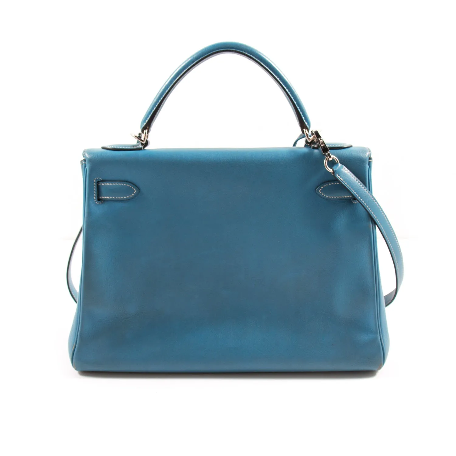 Hermès Kelly 32 Retourne Bleu Jean Swift