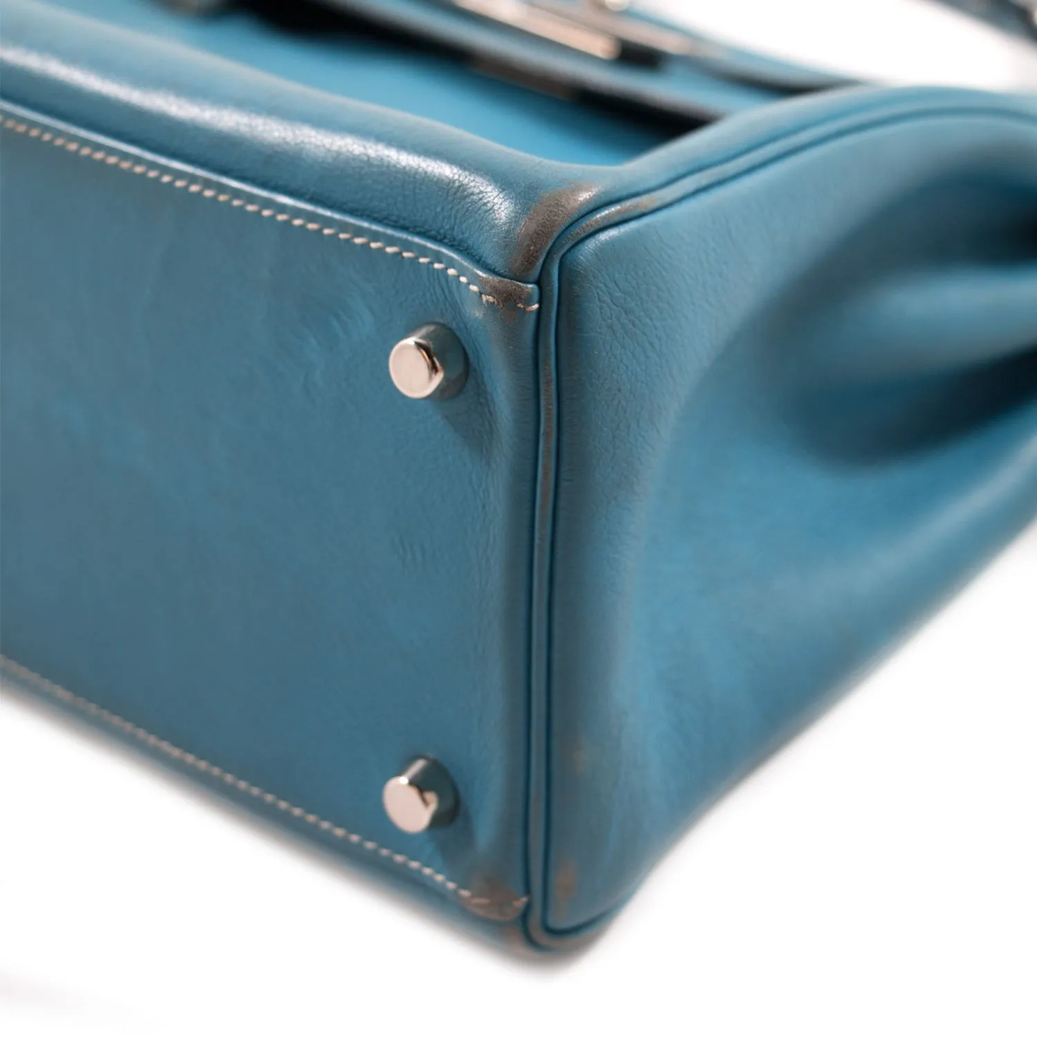 Hermès Kelly 32 Retourne Bleu Jean Swift