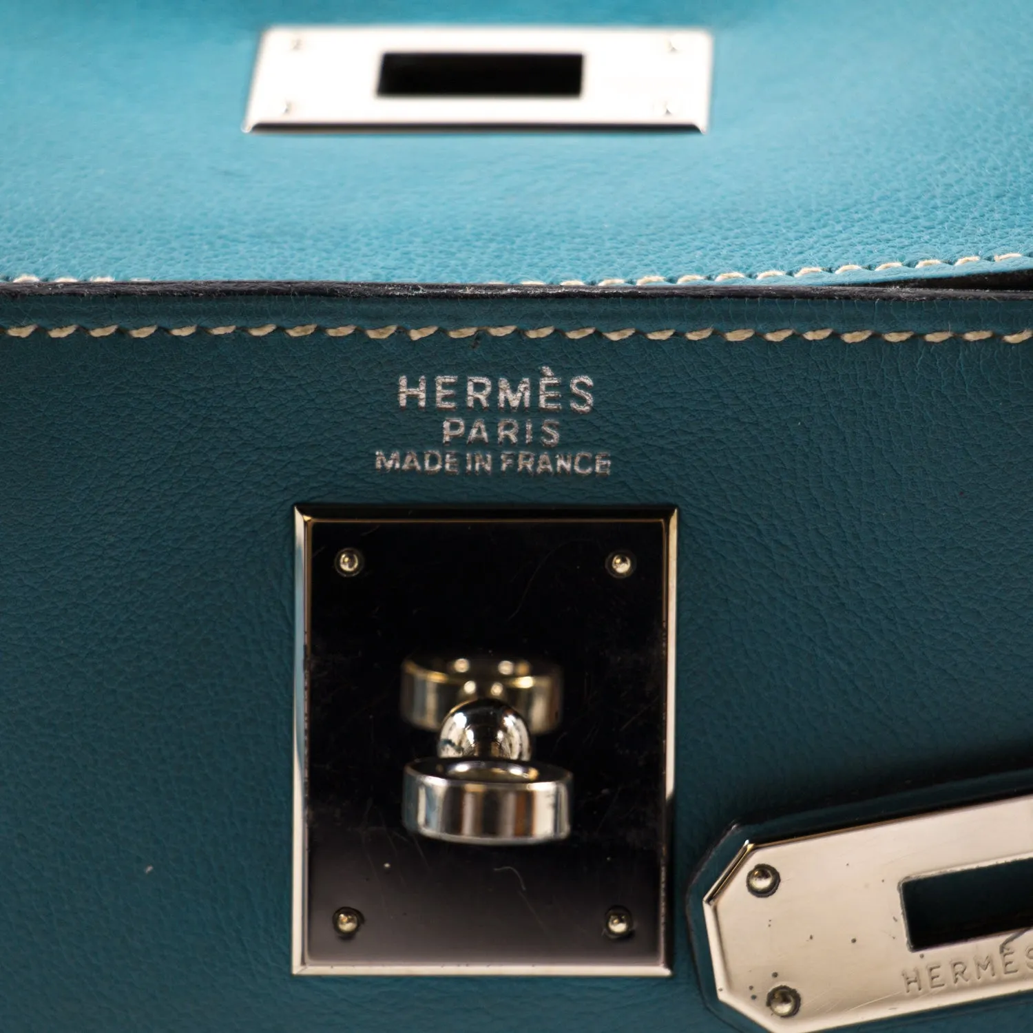 Hermès Kelly 32 Retourne Bleu Jean Swift