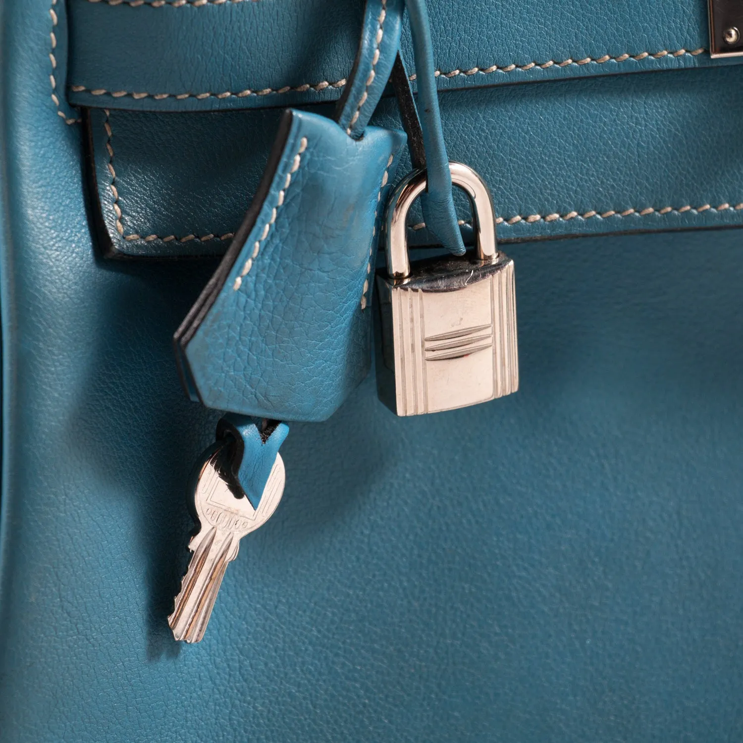Hermès Kelly 32 Retourne Bleu Jean Swift
