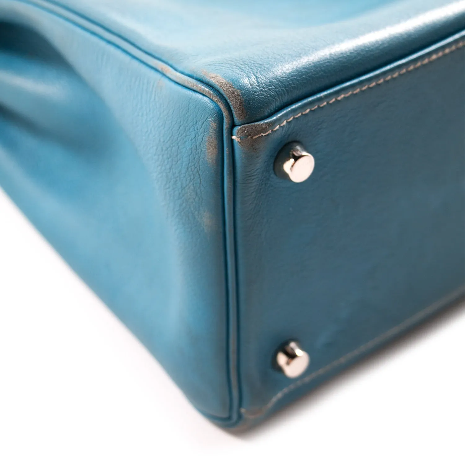 Hermès Kelly 32 Retourne Bleu Jean Swift