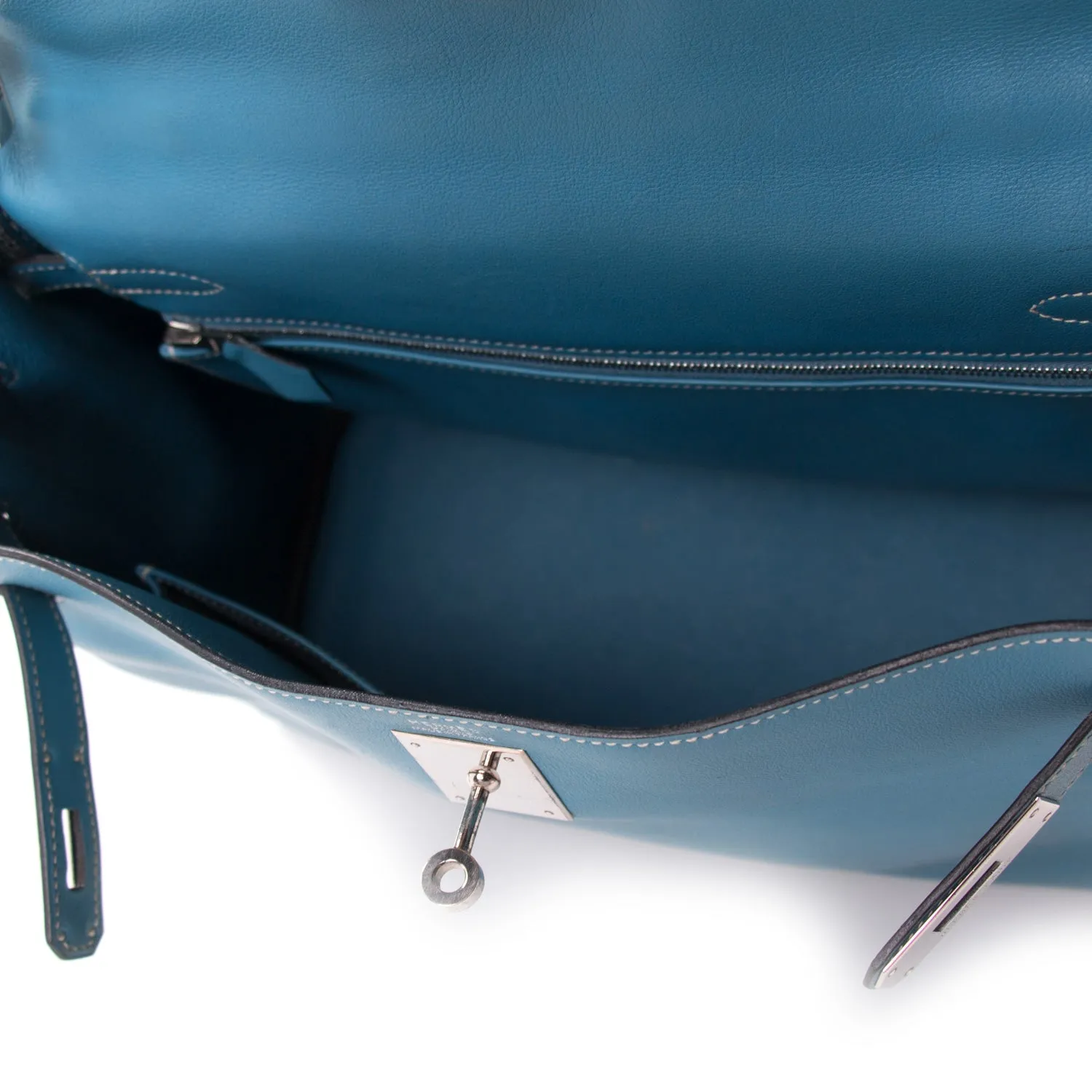 Hermès Kelly 32 Retourne Bleu Jean Swift