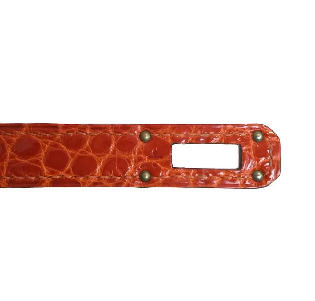 Hermès Kelly Long Wallet Orange Alligator Bag