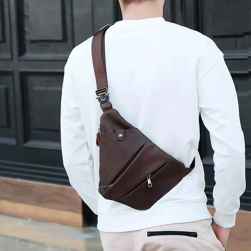 High Quality Genuine Leather Men Messenger Bag