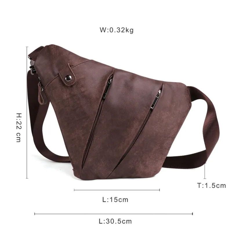 High Quality Genuine Leather Men Messenger Bag
