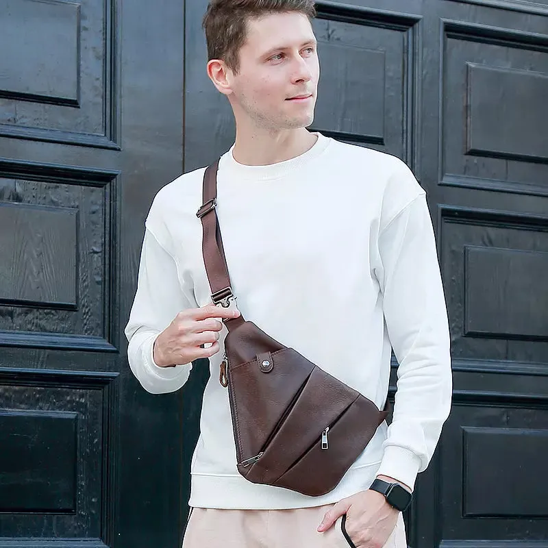 High Quality Genuine Leather Men Messenger Bag