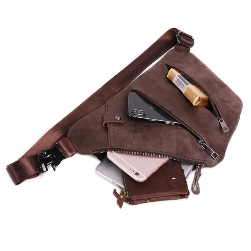 High Quality Genuine Leather Men Messenger Bag