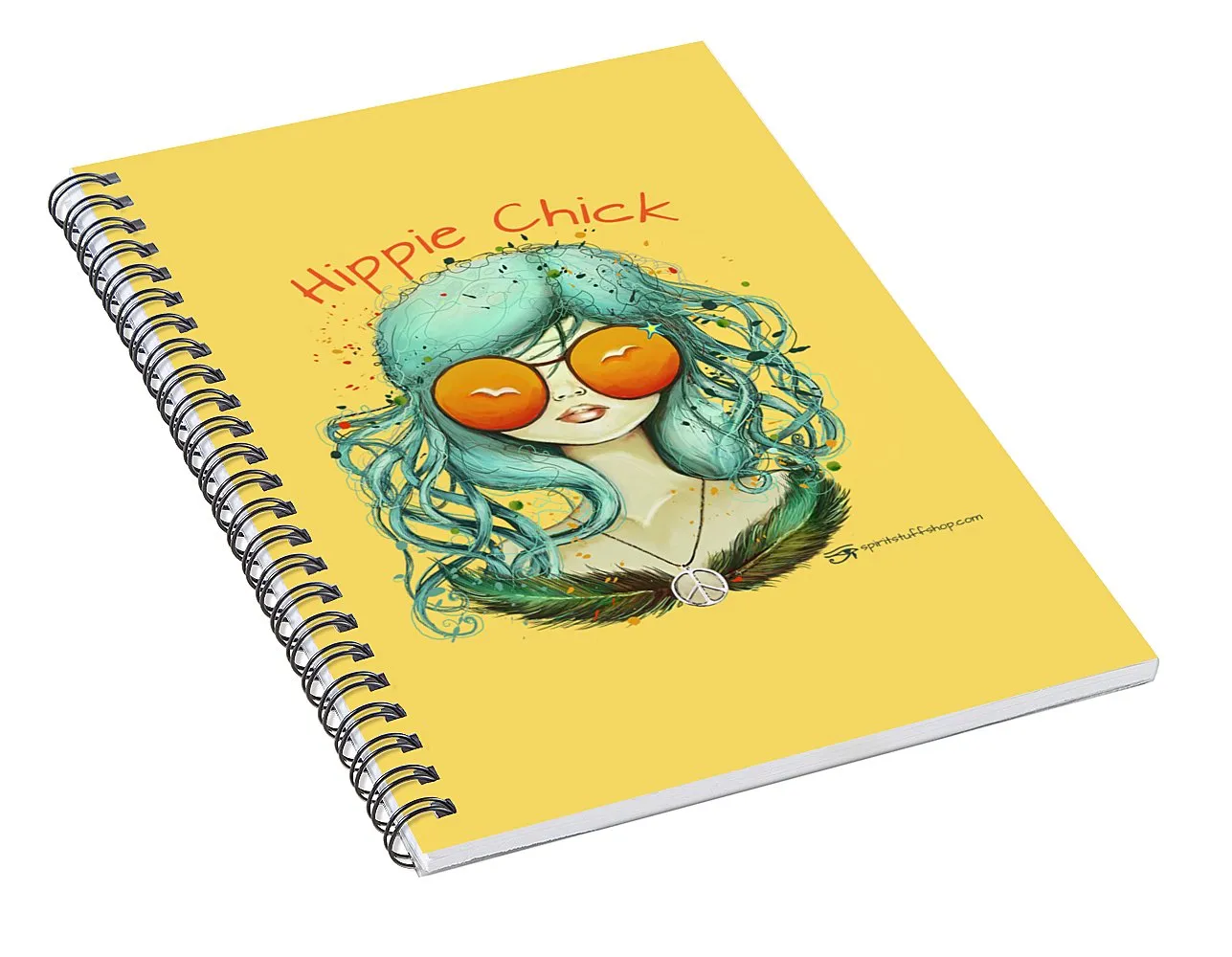 Hippie Chick - Spiral Notebook
