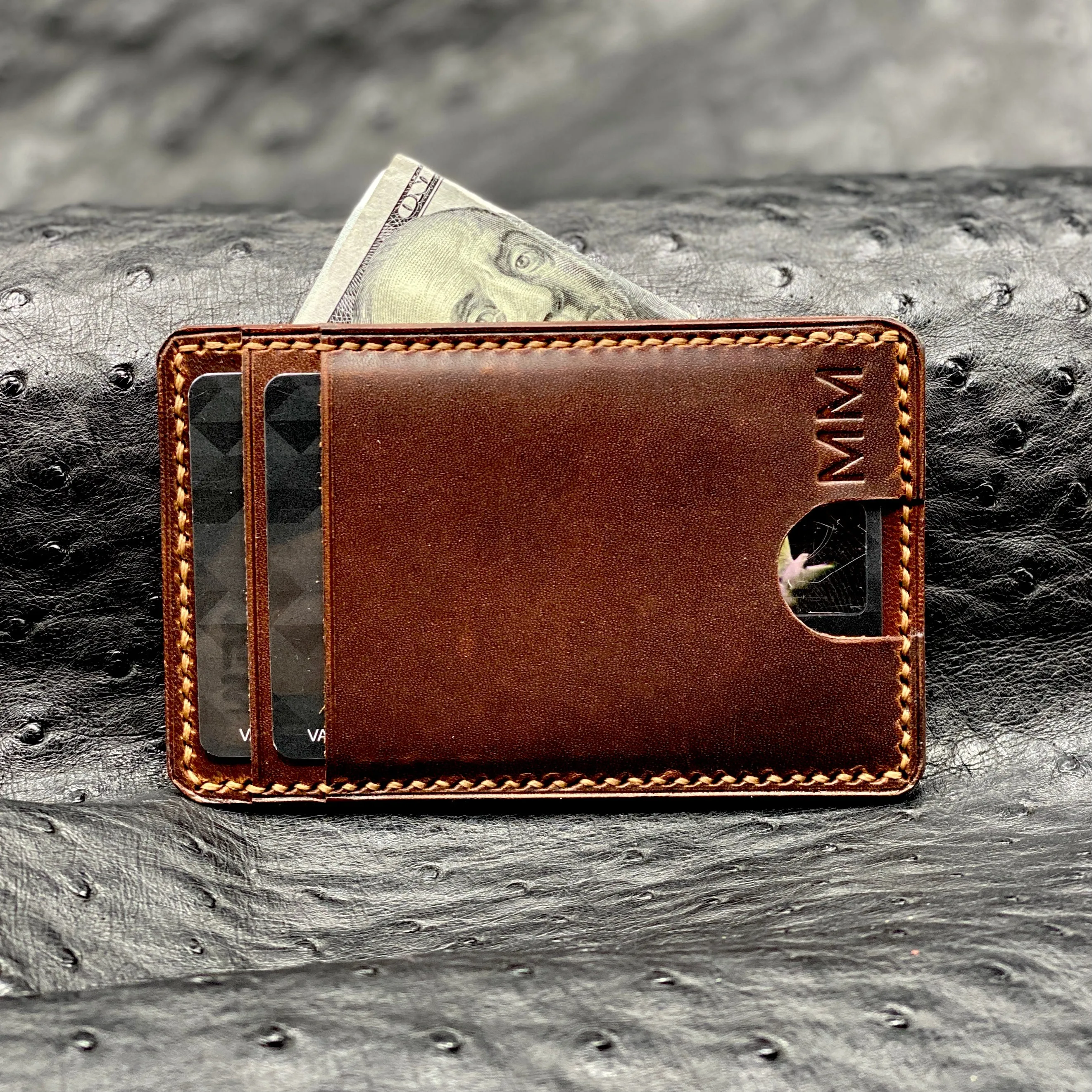 Horween MiniMaxV2 wallet | 5 Pocket Minimalist Wallet | Made to Order in Premium Horween Leather | Custom Leather and Pen