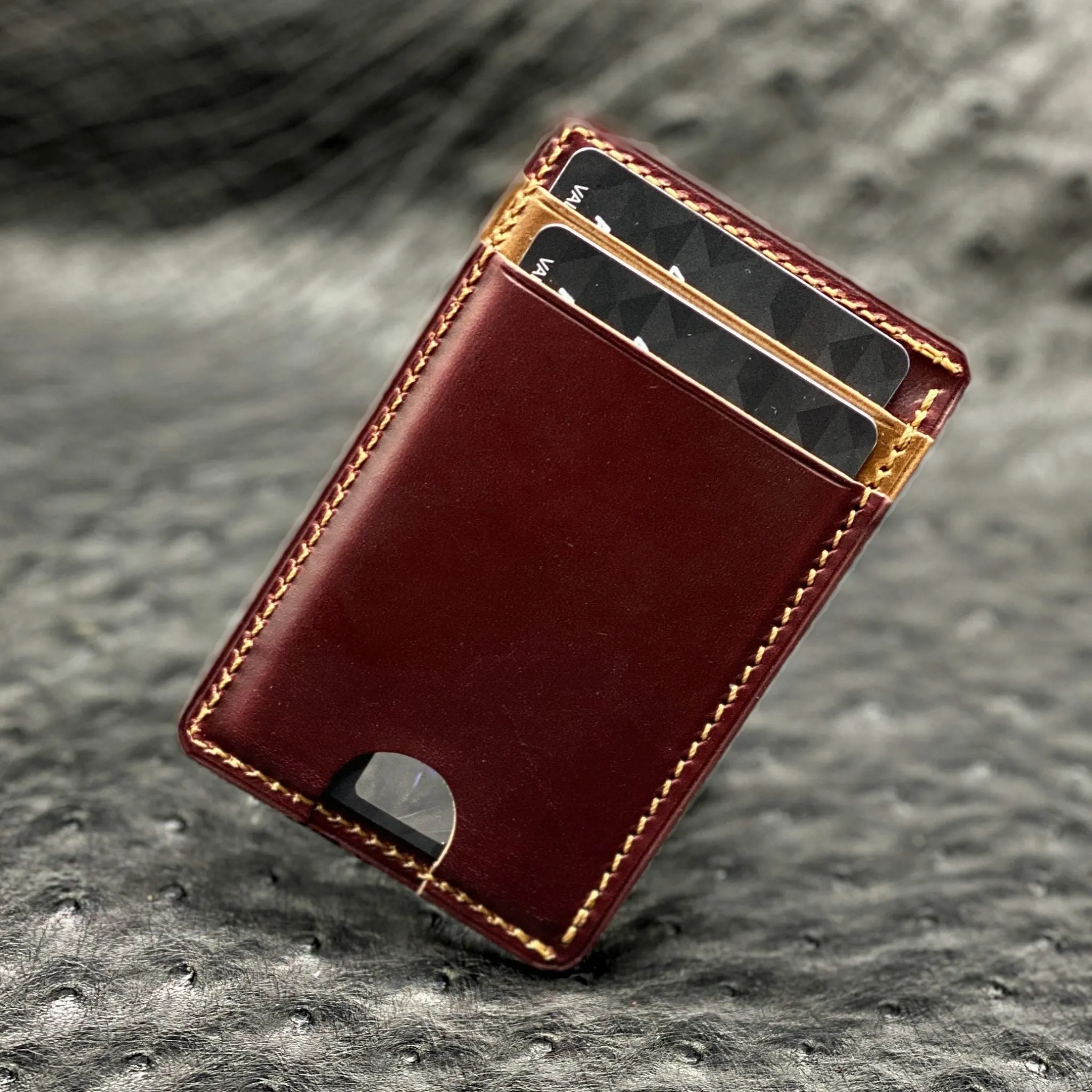 Horween MiniMaxV2 wallet | 5 Pocket Minimalist Wallet | Made to Order in Premium Horween Leather | Custom Leather and Pen