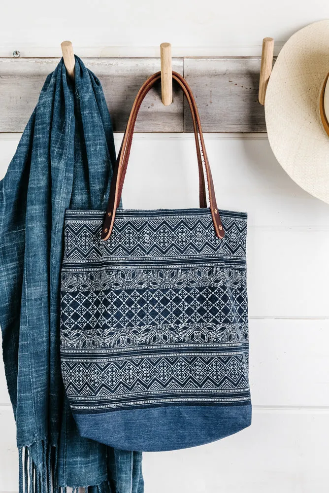 Indigo Batik Tote