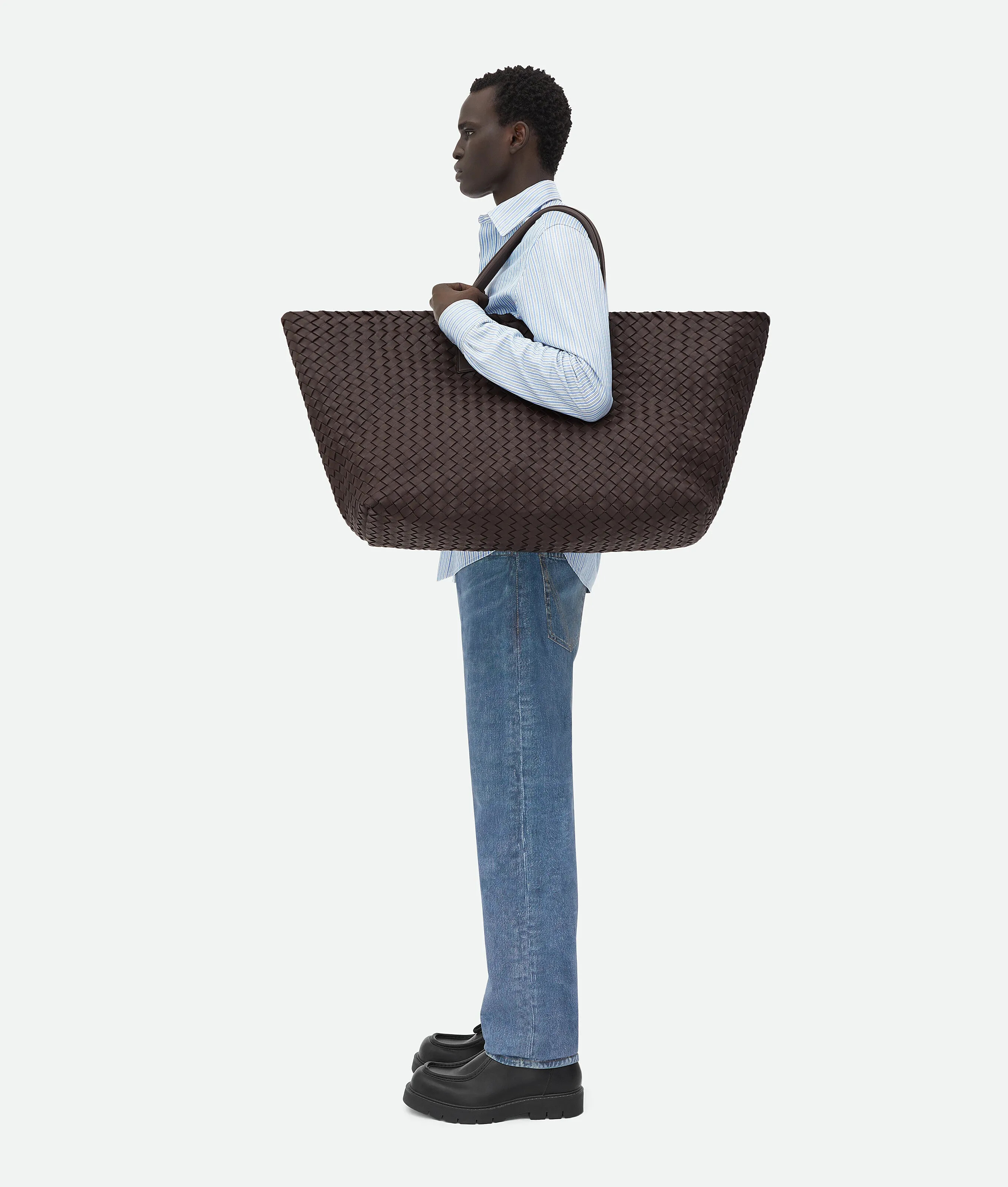 Intreccio leather tote bag.
