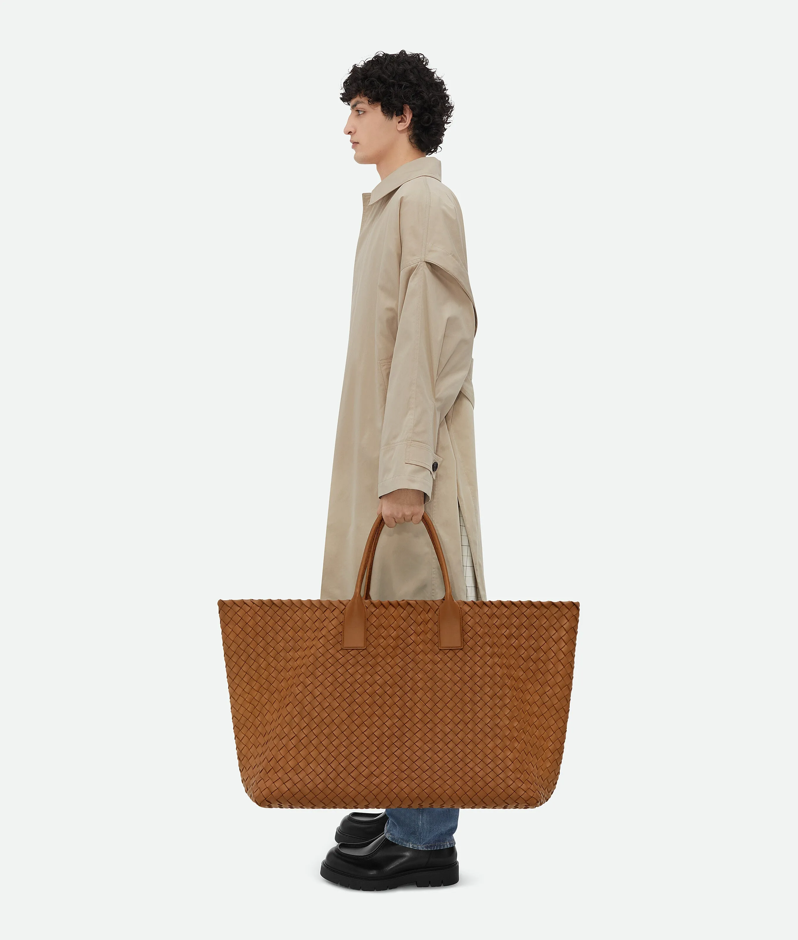 Intreccio leather tote bag.
