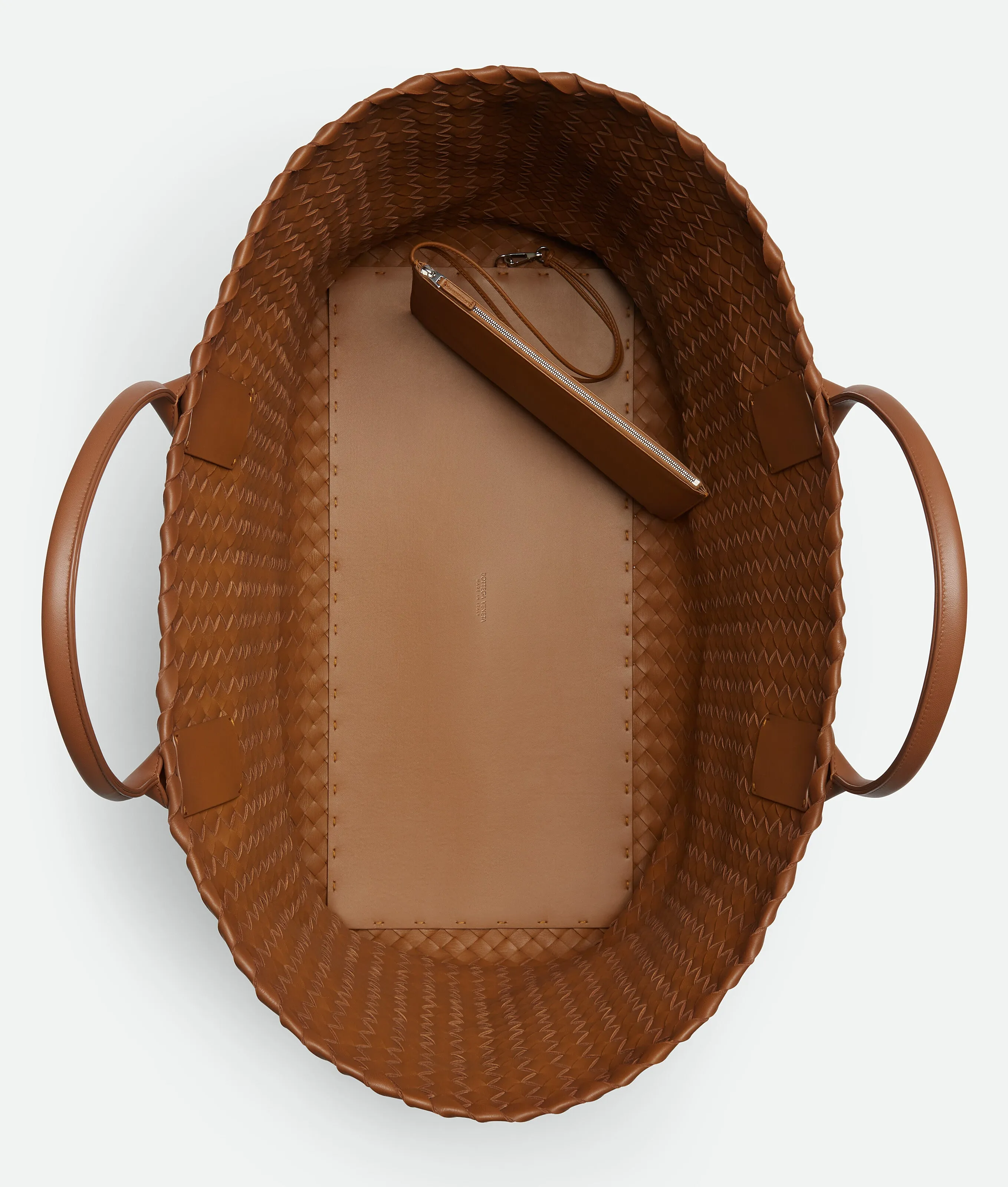 Intreccio leather tote bag.