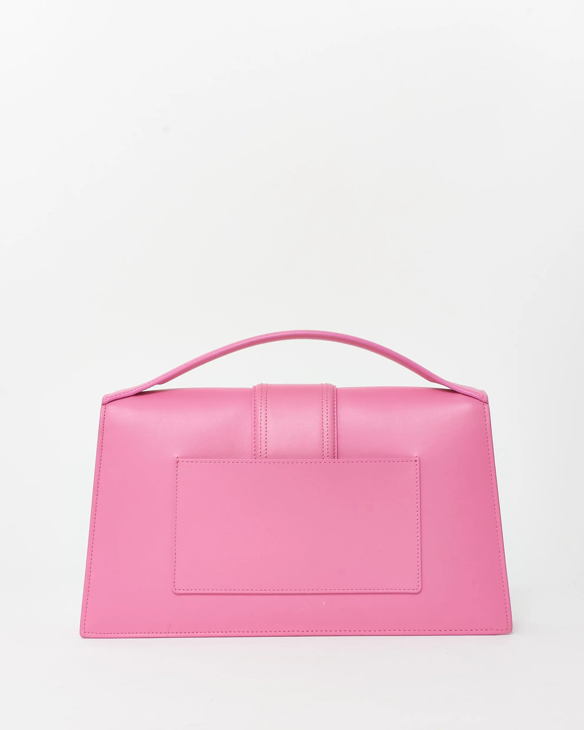 Jacquemus Pink Leather XL Le Bambino Bag with NO STRAP