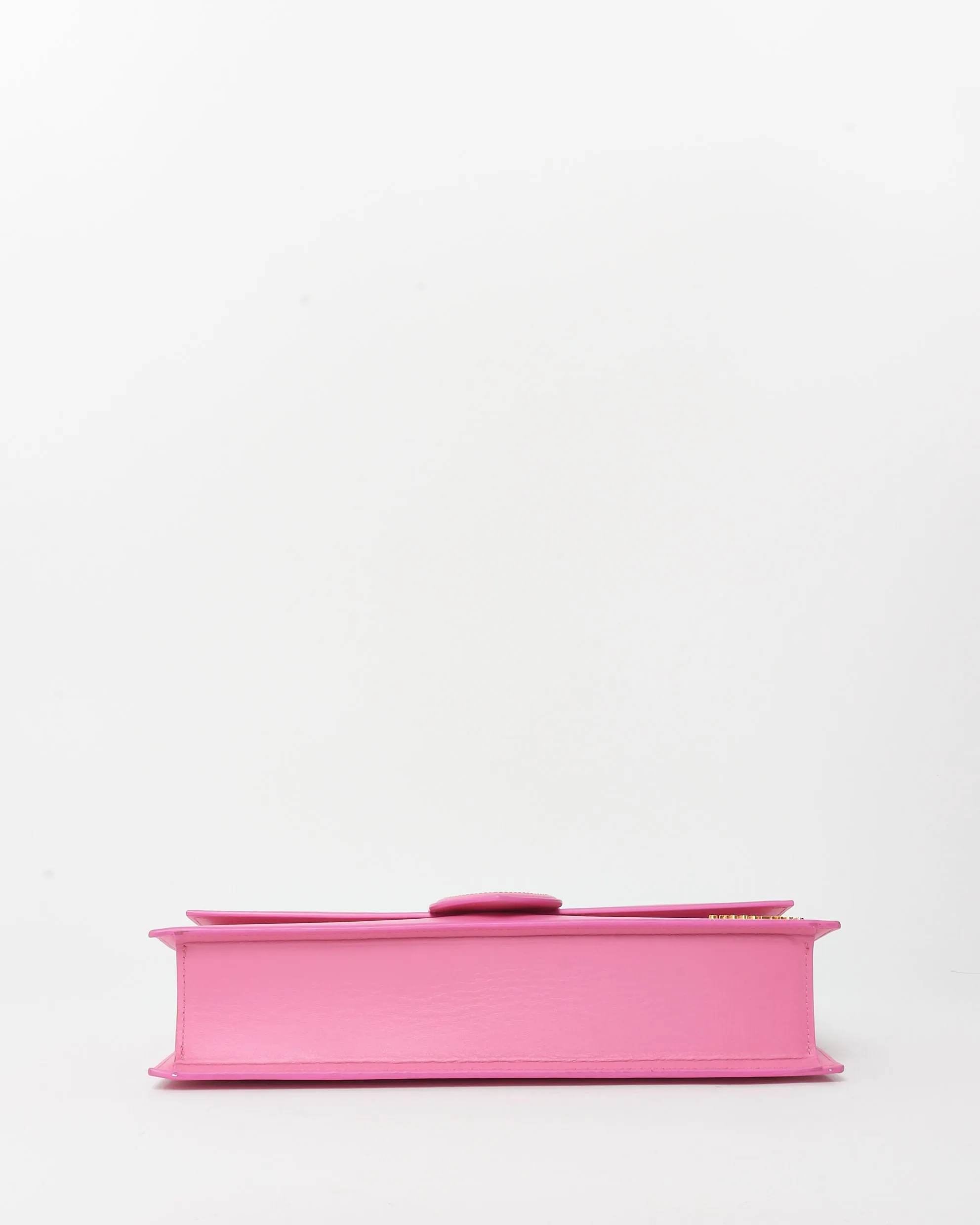 Jacquemus Pink Leather XL Le Bambino Bag with NO STRAP