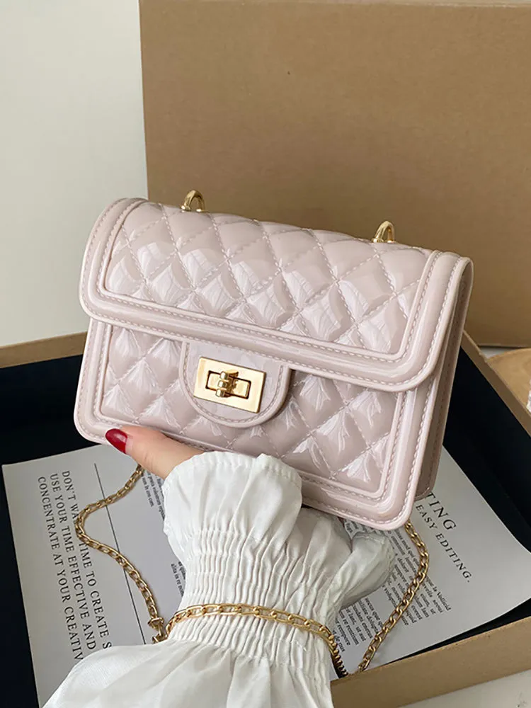 Jelly Minimalist Quilted Crossbody Bag
