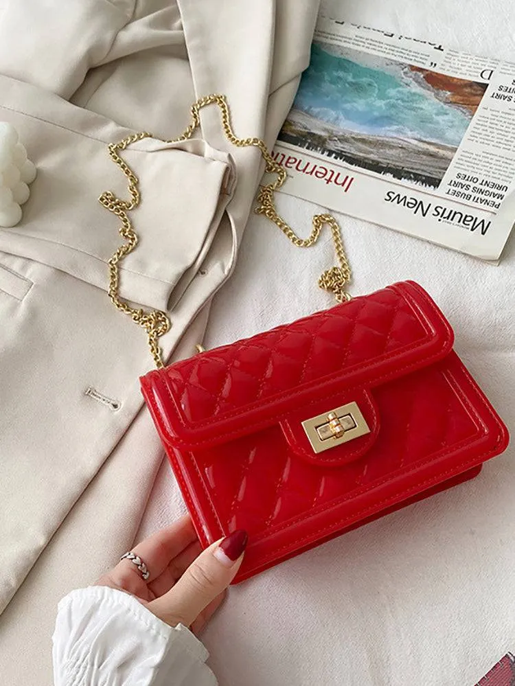 Jelly Minimalist Quilted Crossbody Bag