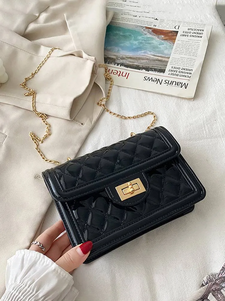 Jelly Minimalist Quilted Crossbody Bag