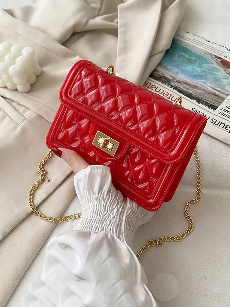 Jelly Minimalist Quilted Crossbody Bag