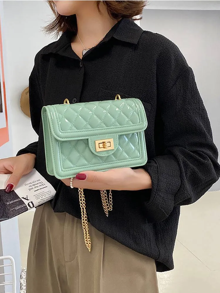 Jelly Minimalist Quilted Crossbody Bag