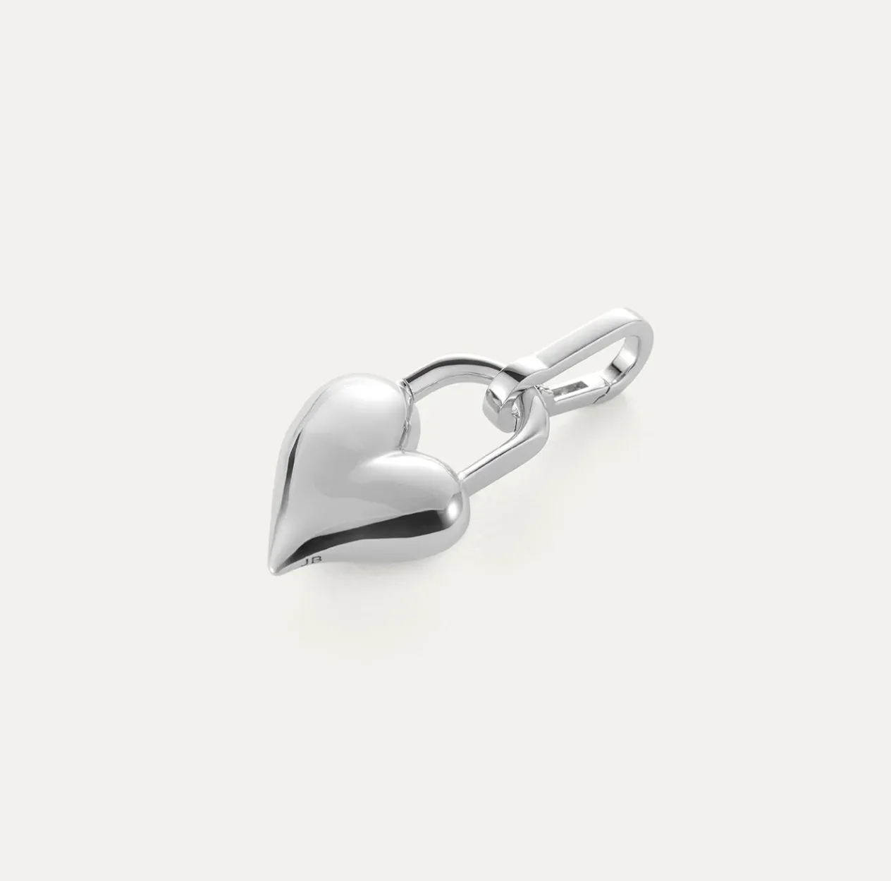 Jenny Bird - Padlock Heart Charm (Silver)