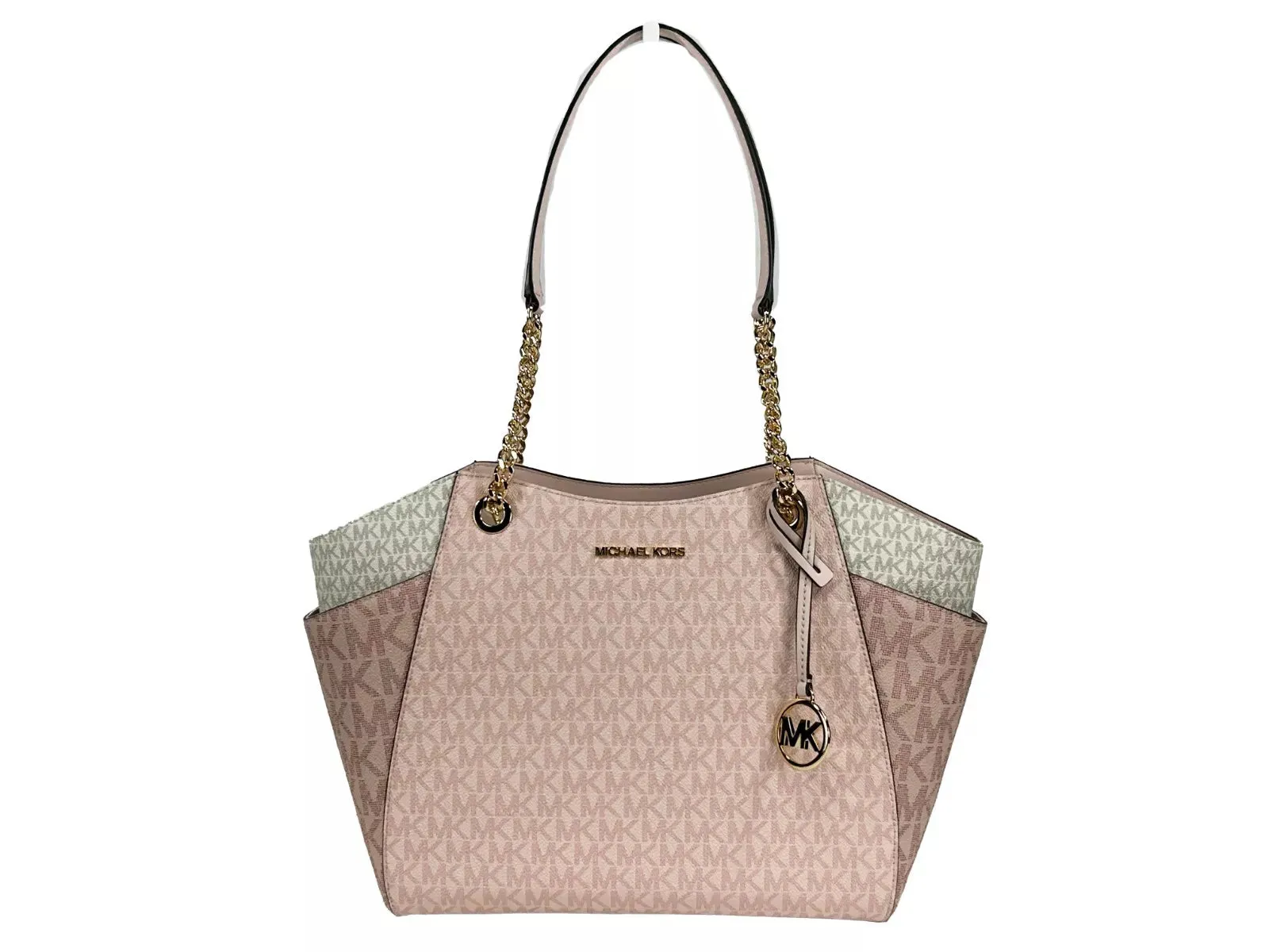Jet Set Large Chain Shoulder Tote Bag Powder Blush Multi