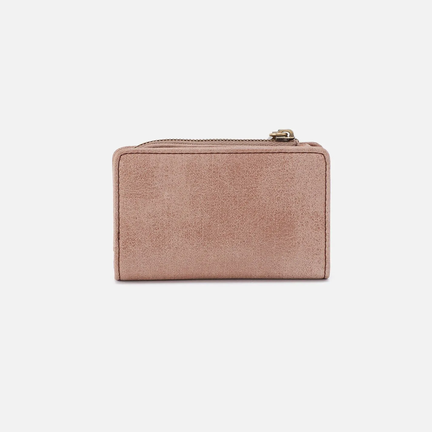 Jill Card Case In Buffed Leather - Hazel