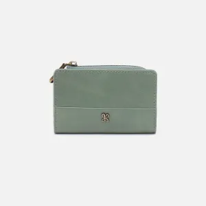 Jill Card Case In Polished Leather - Jade