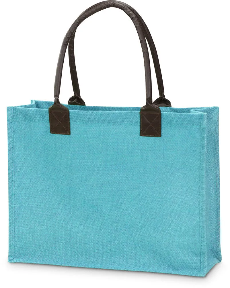 Jute Market Tote with Greek Letters