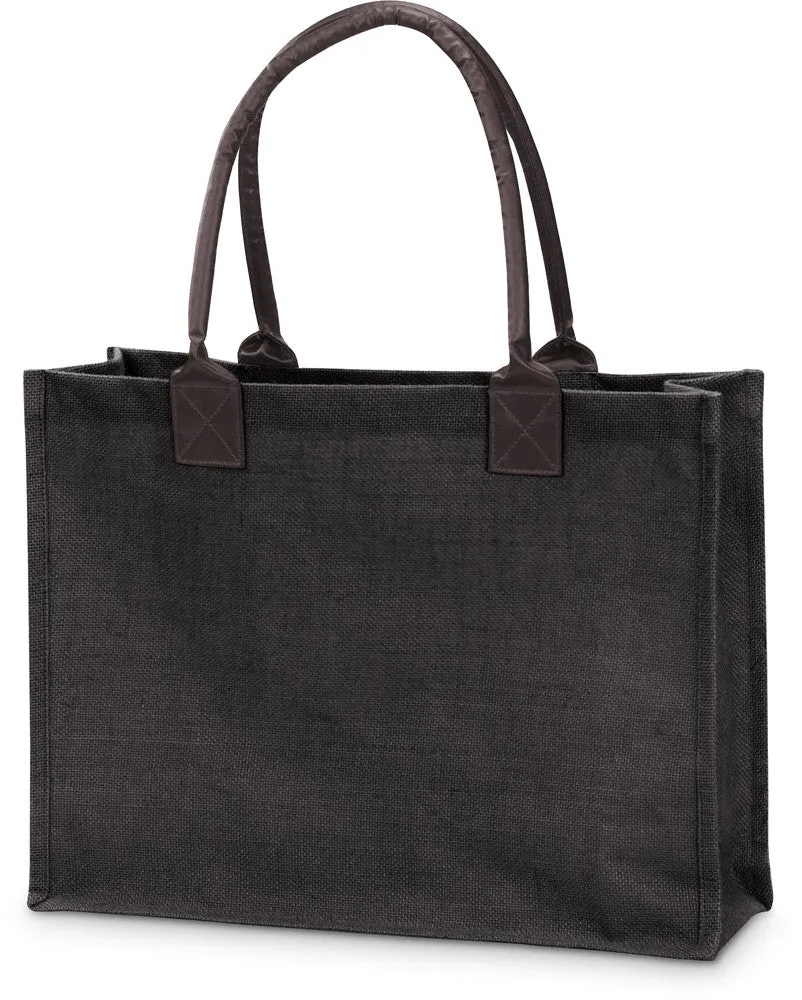 Jute Market Tote with Greek Letters