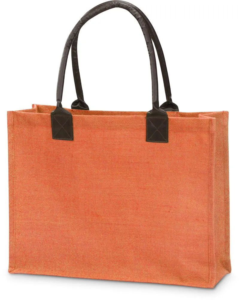 Jute Market Tote with Greek Letters