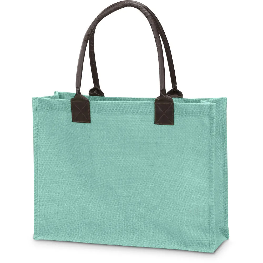 Jute Market Tote with Greek Letters