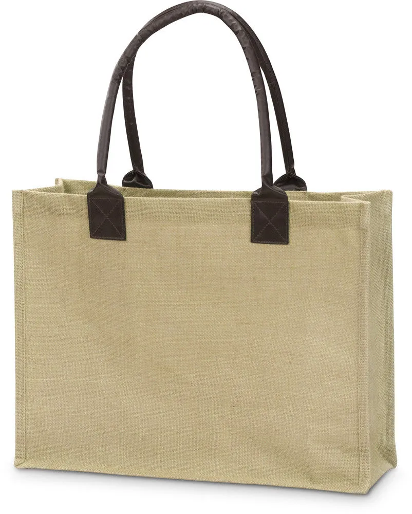 Jute Market Tote with Greek Letters