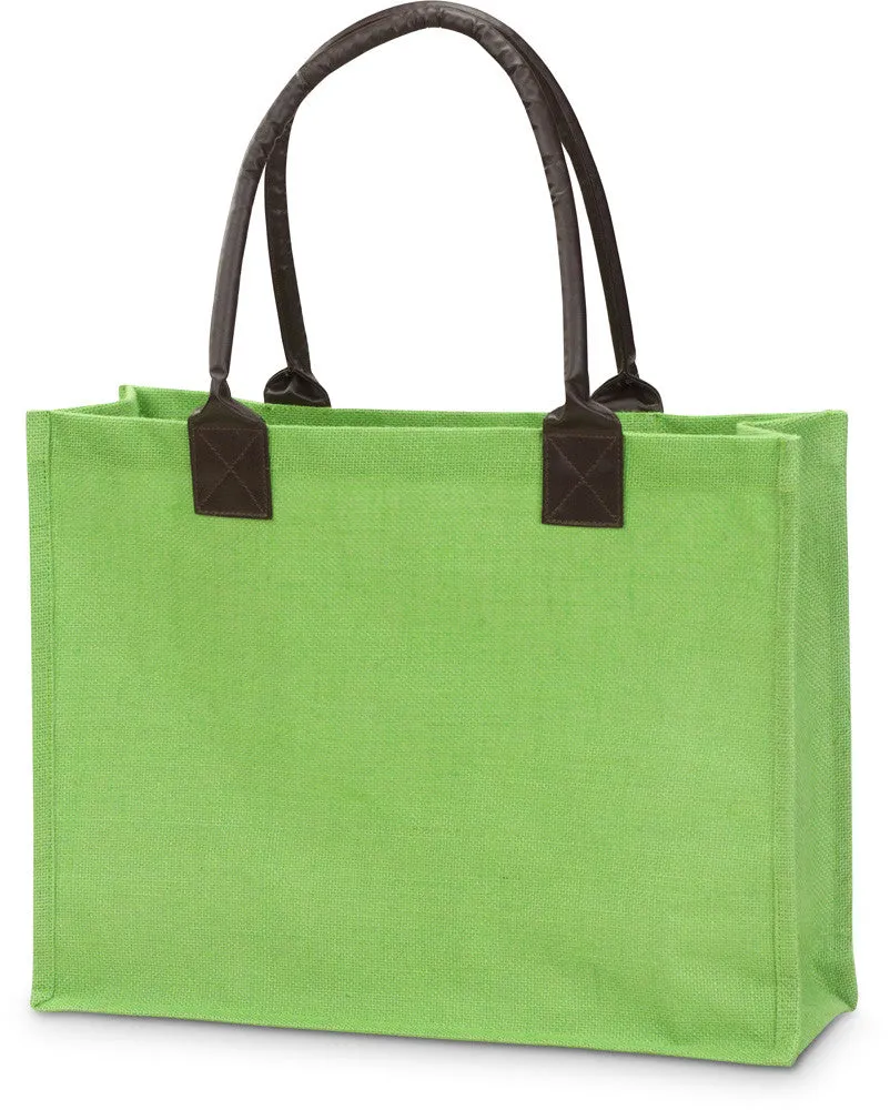 Jute Market Tote with Greek Letters