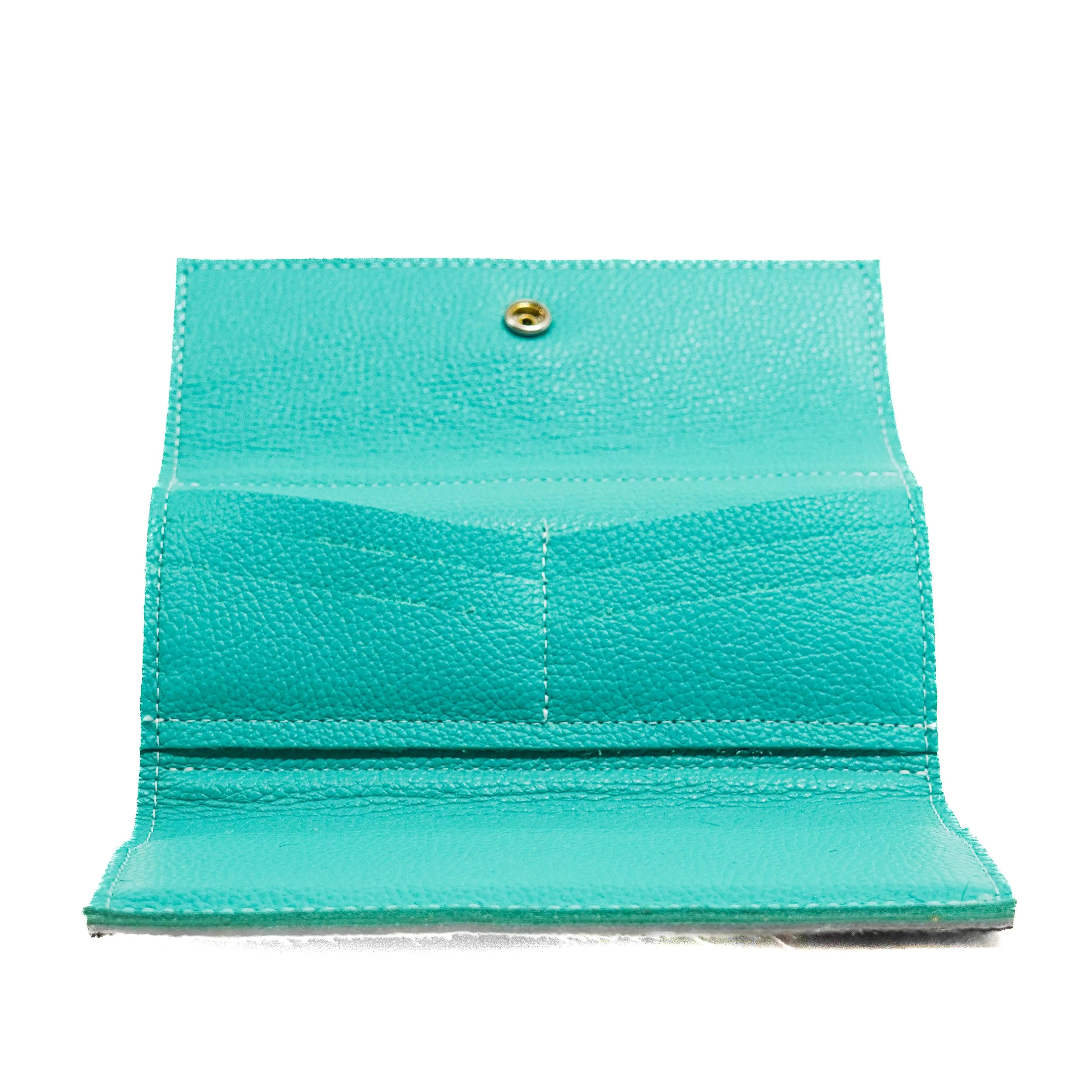 Kacey Wallet - Salt/Pepper w/ Turquoise Wildflower Tool