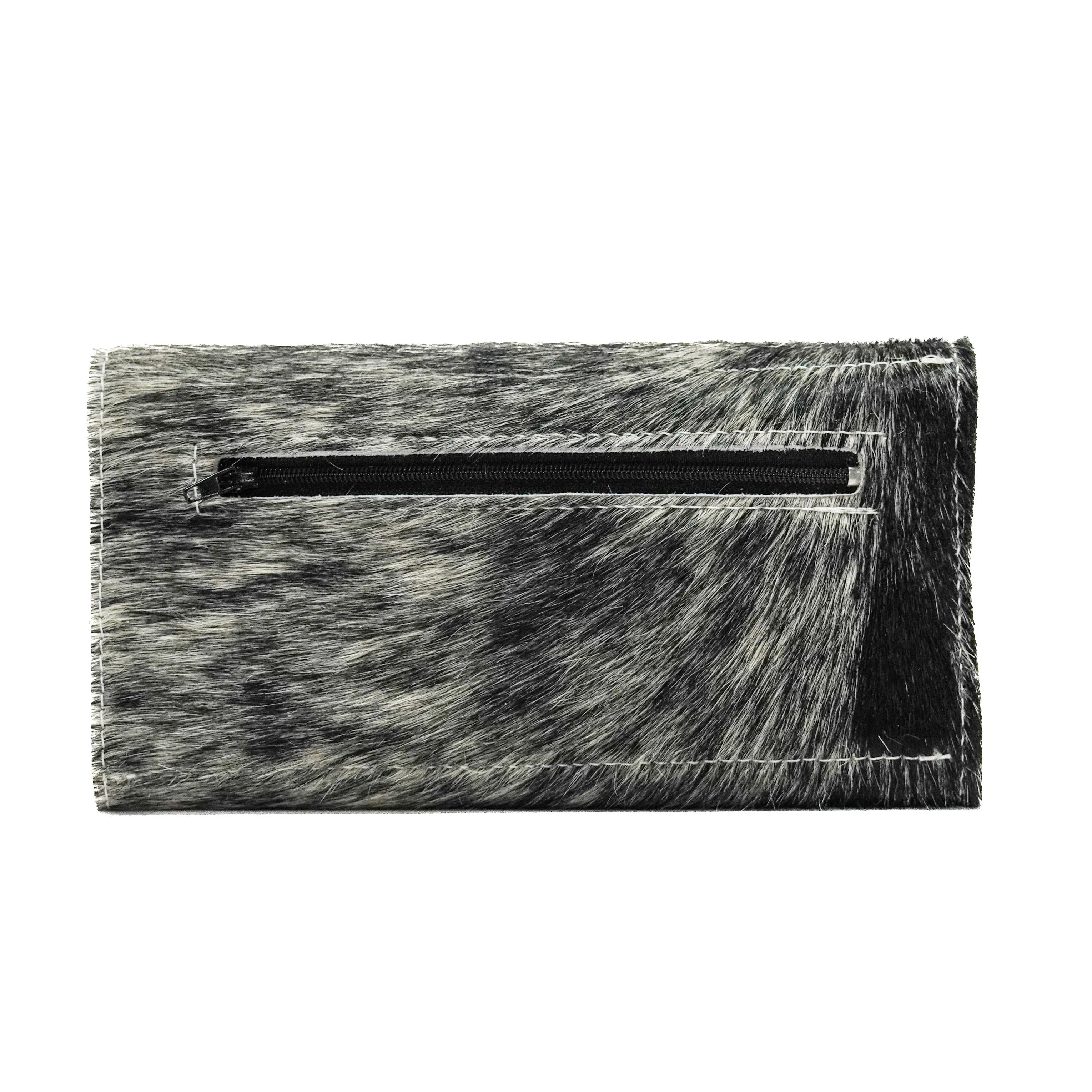Kacey Wallet - Salt/Pepper w/ Turquoise Wildflower Tool