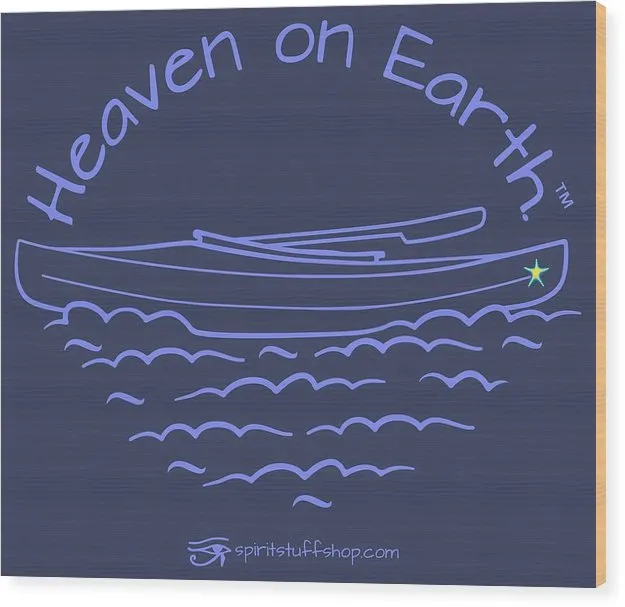 Kayak Heaven On Earth - Wood Print