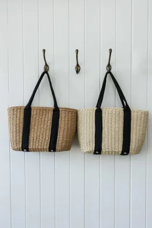 KEATON STRAW TOTE - light or dark