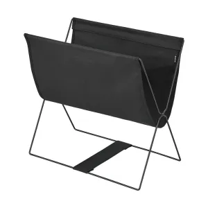 King Jim New Basic Foldable Magazine Rack - Black