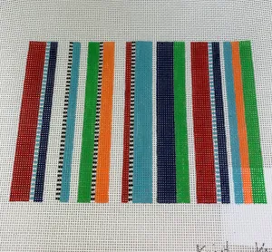 Kristine Kingston Designs KKP-131 Orange, Green & Blue Clutch