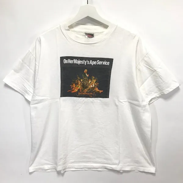 [L] A Bathing Ape Bape Vintage '90s On Her Majesty's Service (Oneita)