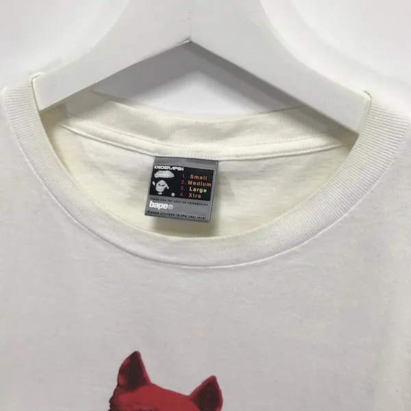 [L] A Bathing Ape Bape Vintage NERD N.E.R.D.  Dog Tee