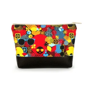 Large Cosmetic Clutch in Mod Afros