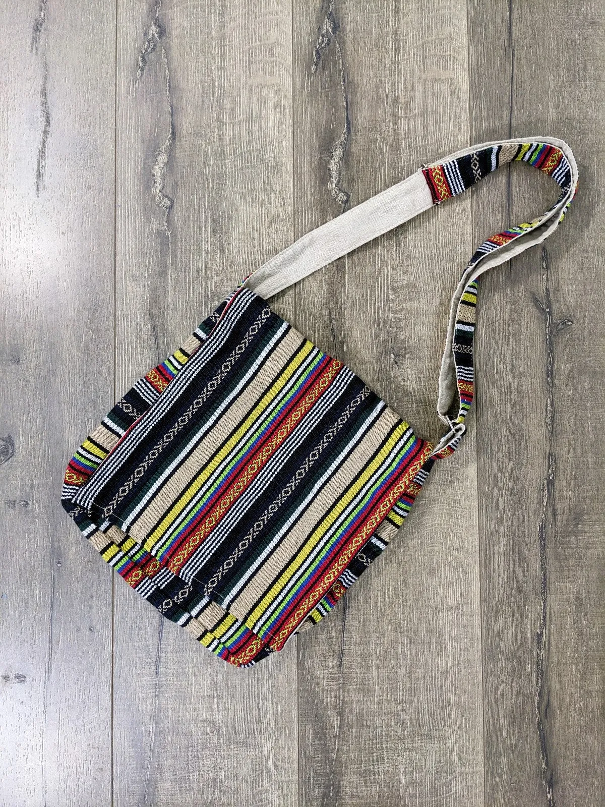 Large Cotton Gheri Flap Over Bag